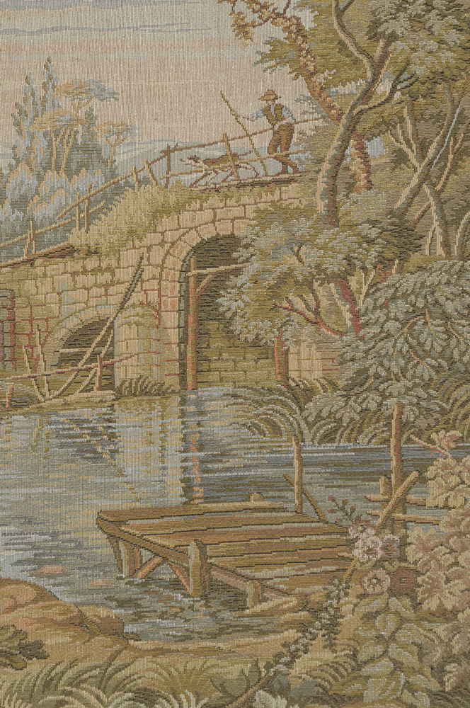 Francois Boucher Washing Day at the Mill Tapestry Wall Hanging 25 x 40 in Jacquard Woven French Pastoral Wall Art