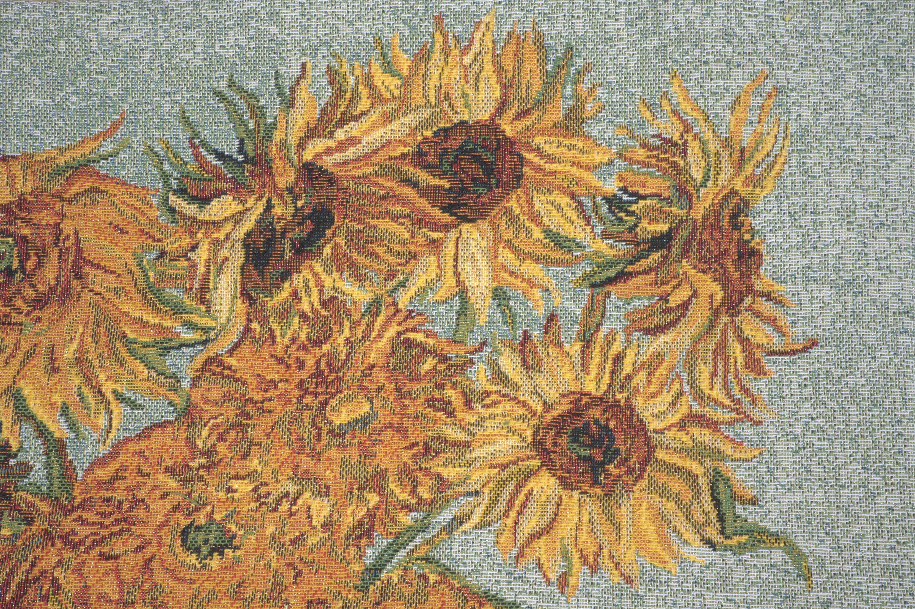 Vincent Van Gogh Sun III Tapestry Pillow Cover 18x18 Inch Cotton Jacquard Woven Cushion Cover