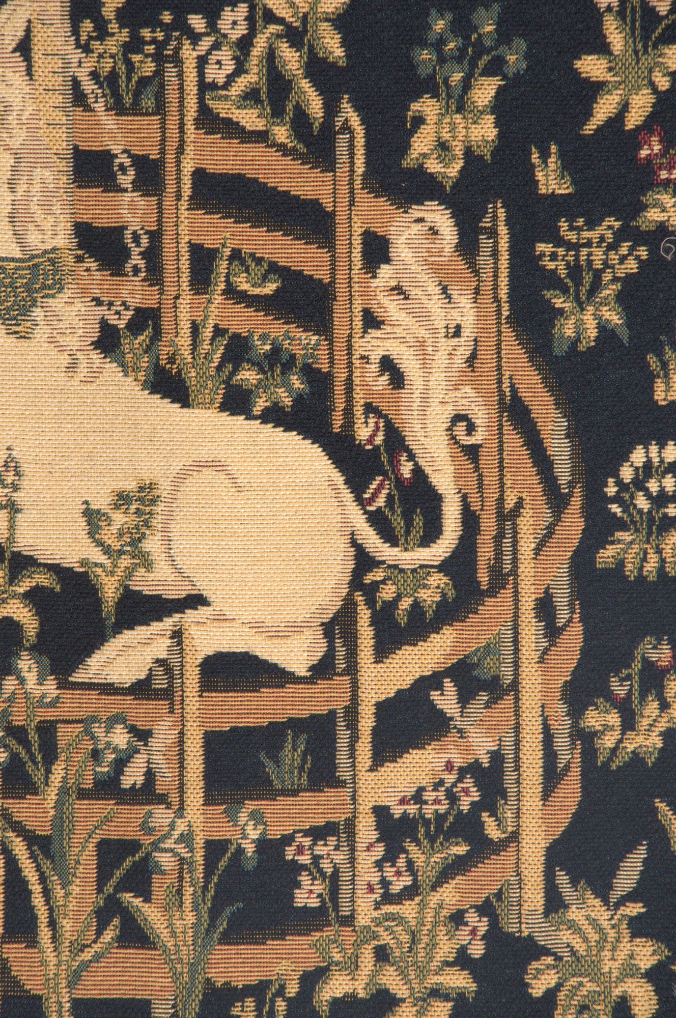 Unicorn in Captivity European Tapestry Wall Hanging 25x18