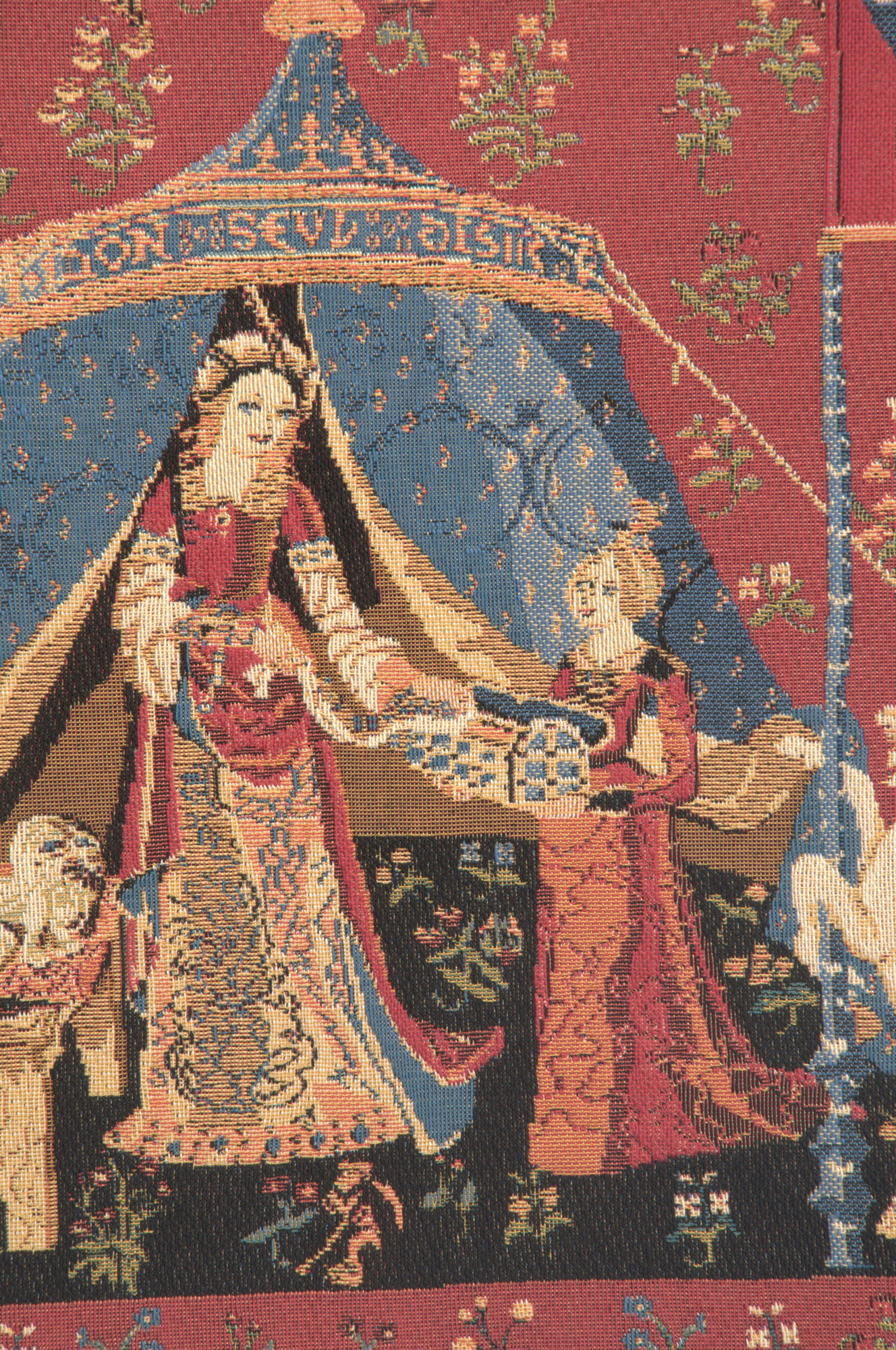 Medieval Desire A Mon Seul Desir Vintage Tapestry Wall Hanging 18 x 28 in