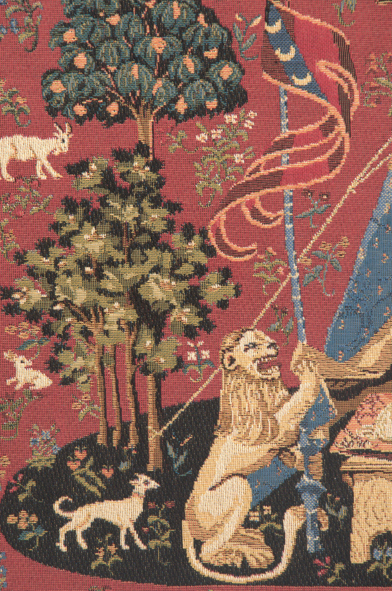 Medieval Desire A Mon Seul Desir Vintage Tapestry Wall Hanging 18 x 28 in