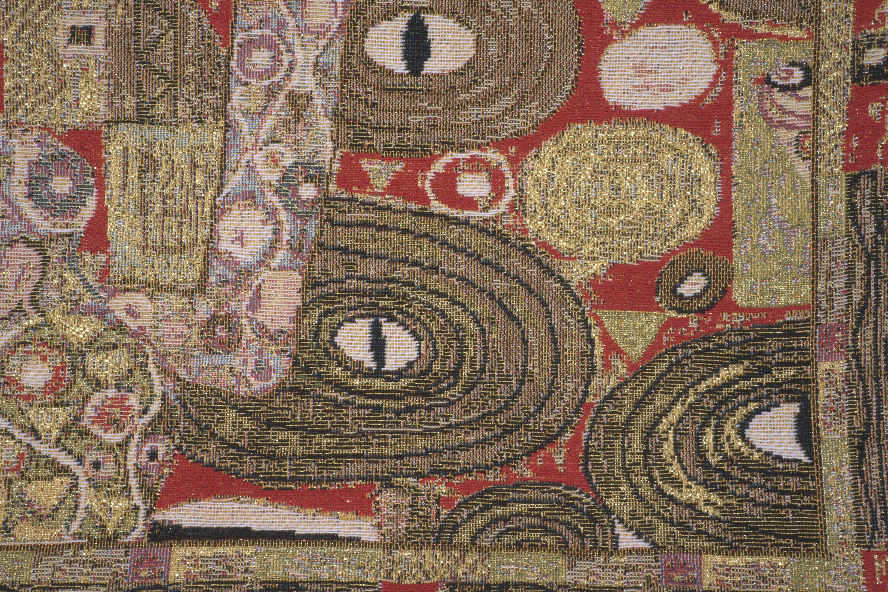 Gustav Klimt The Accomplissement Gold Tapestry Pillow Cover 18x18 Inch Cotton Jacquard Woven Cushion Cover