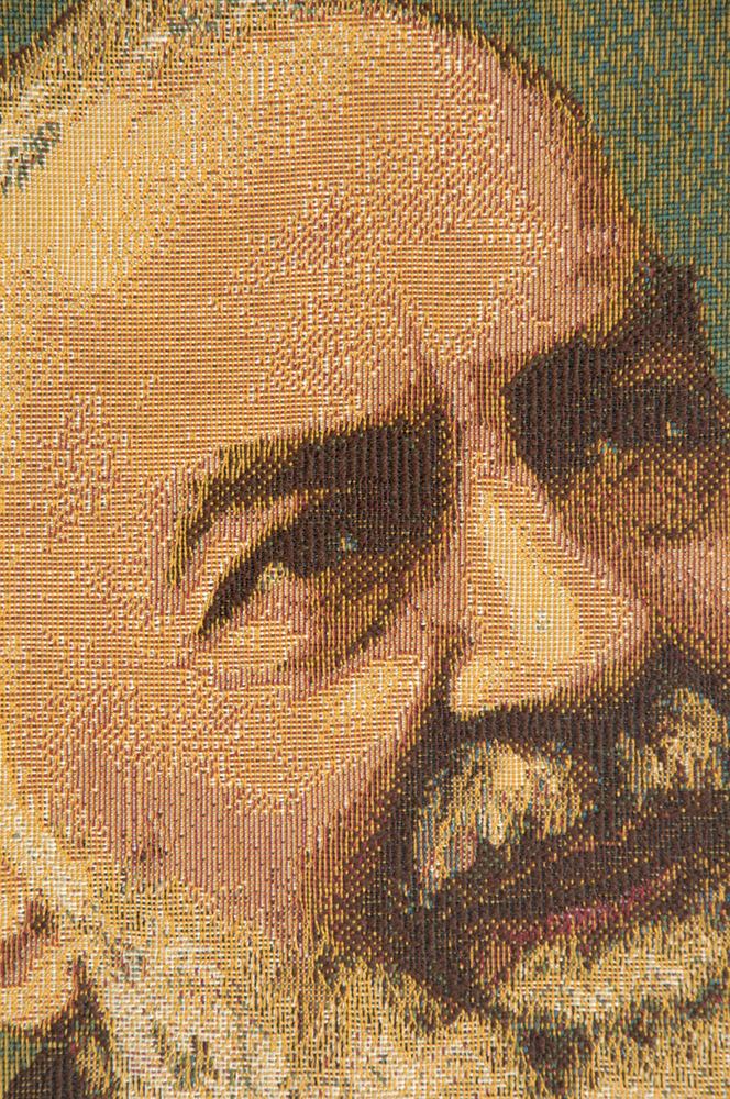 Padre Pio Italian Tapestry Wall Hanging 19x12 Inch Cotton Jacquard Woven Wall Tapestry