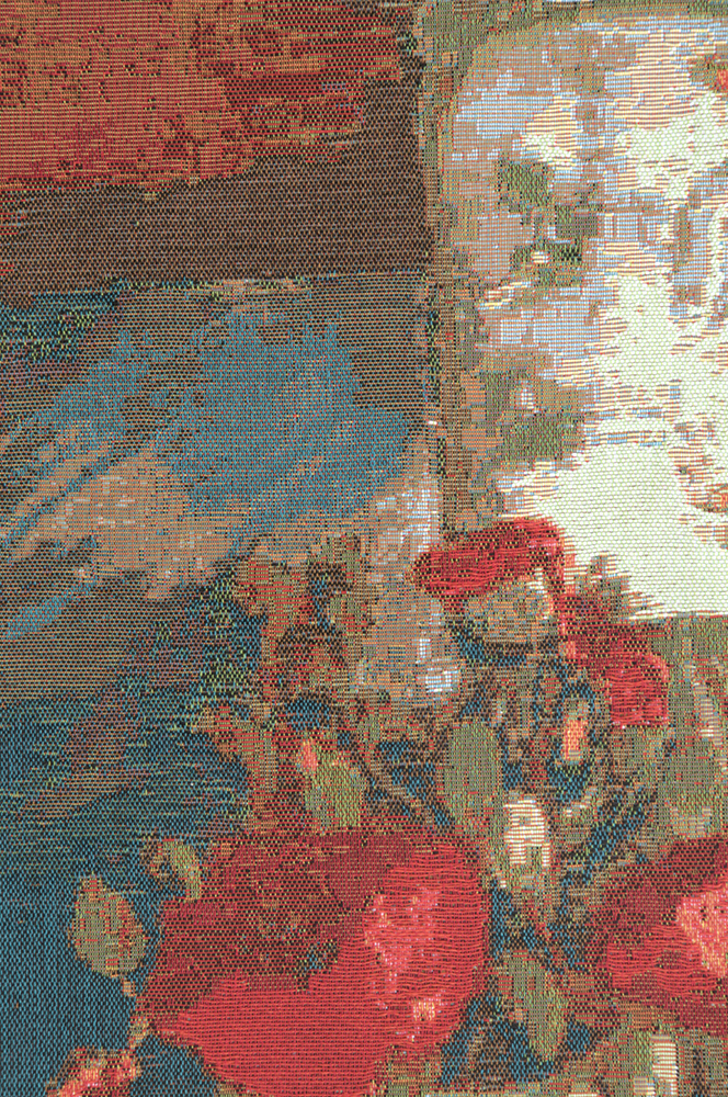Vincent Van Gogh Poppies Vintage Tapestry Wall Hanging 25 x 18 in Floral Jacquard Woven Fine Art Decor