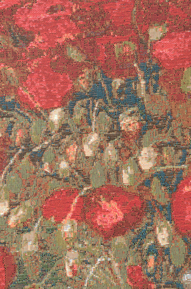 Vincent Van Gogh Poppies Vintage Tapestry Wall Hanging 25 x 18 in Floral Jacquard Woven Fine Art Decor