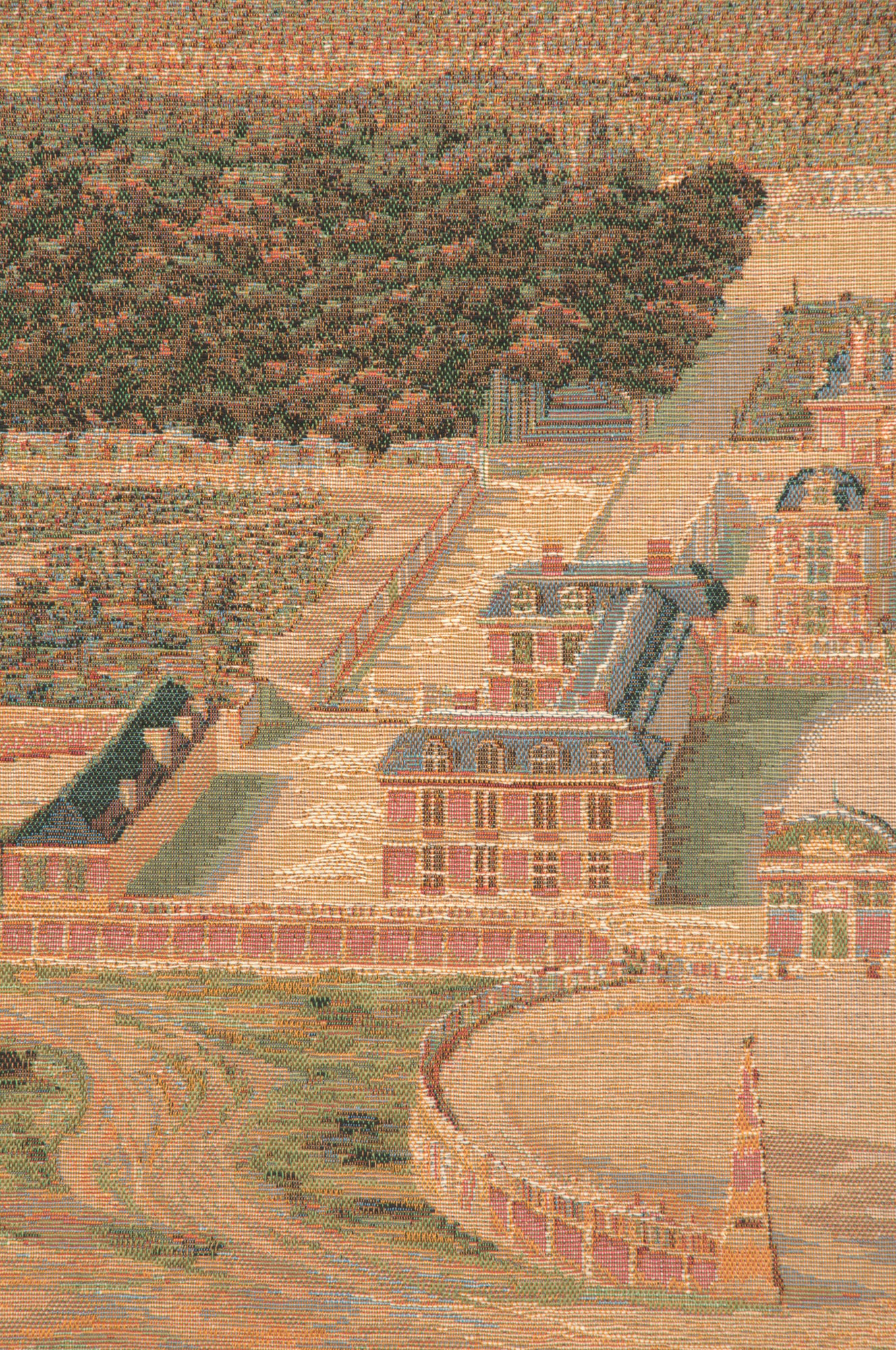 Versailles Castle French Tapestry Wall Hanging 42x58 Inch Cotton Jacquard Woven Wall Tapestry