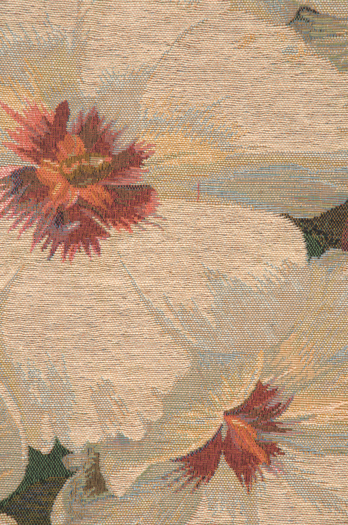 Flowers Centered French Jacquard Woven Table Runner 70x18 Inch Elegant Floral Dining Decor