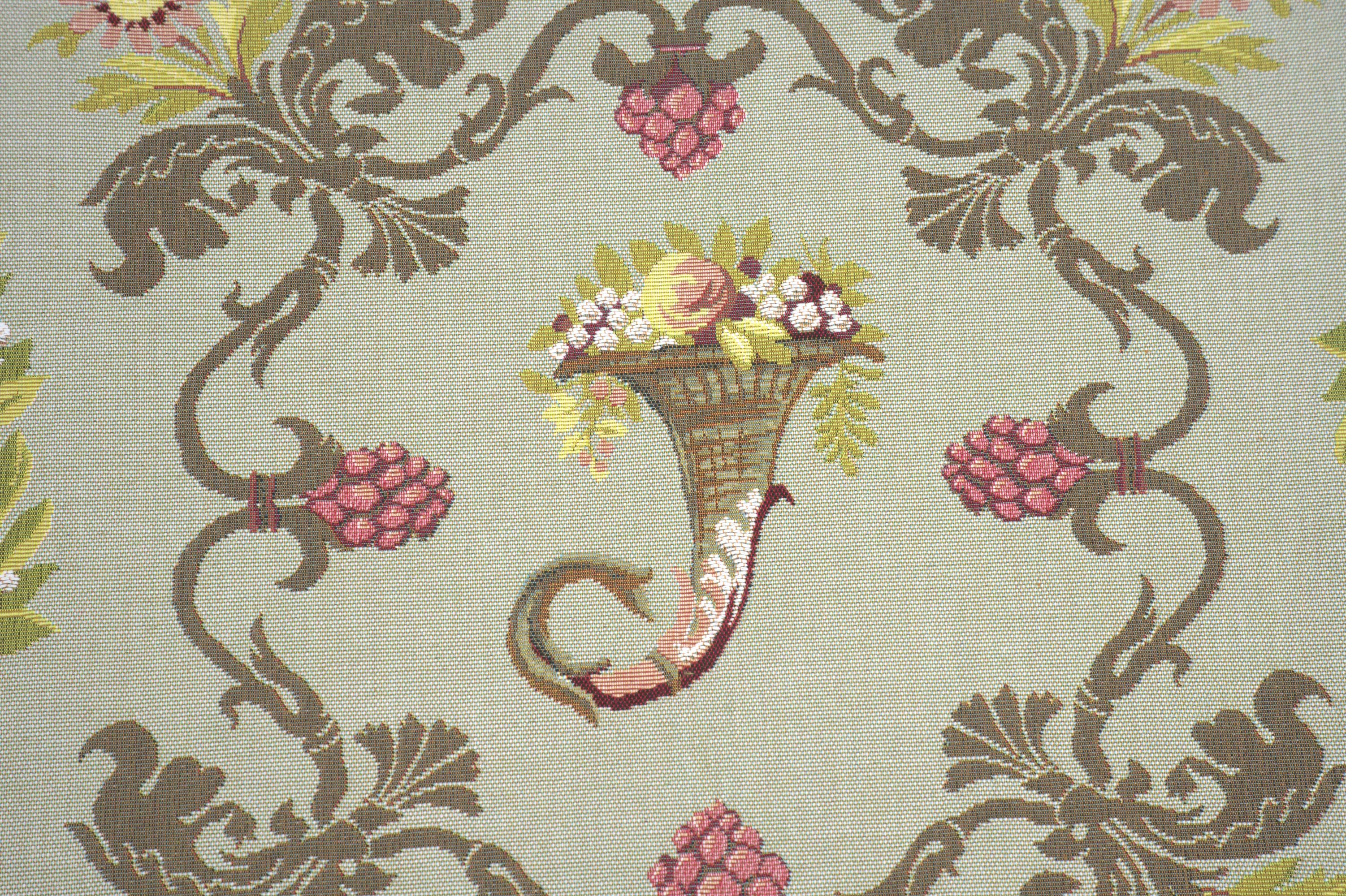 Floral Josephine Tapestry Pillow Cover 19x19 Inch Cotton Jacquard Woven Cushion Cover