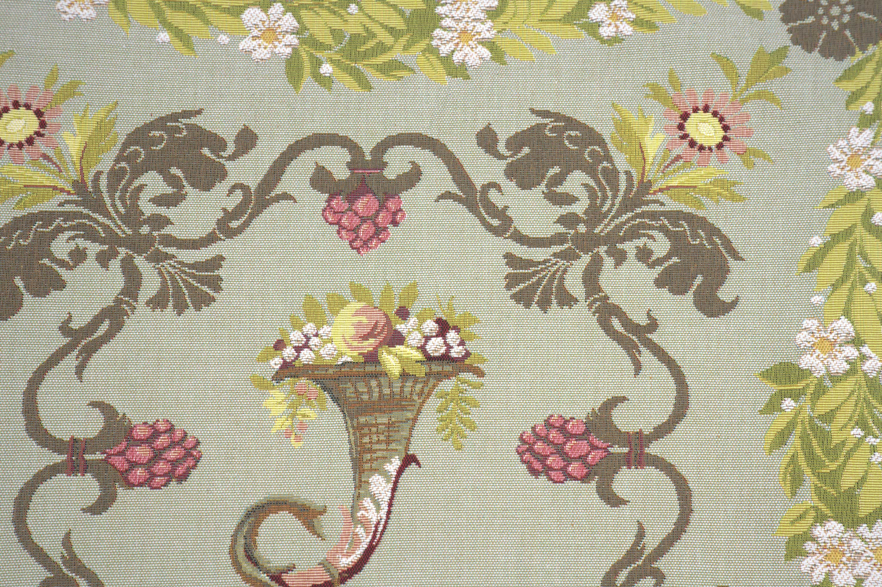 Floral Josephine Tapestry Pillow Cover 19x19 Inch Cotton Jacquard Woven Cushion Cover
