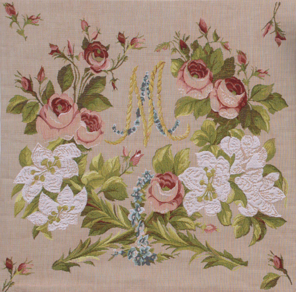 Jean Francois Bony Marie Antoinette I Tapestry Pillow Cover 19x19 Inch Cotton Jacquard Woven Cushion Cover
