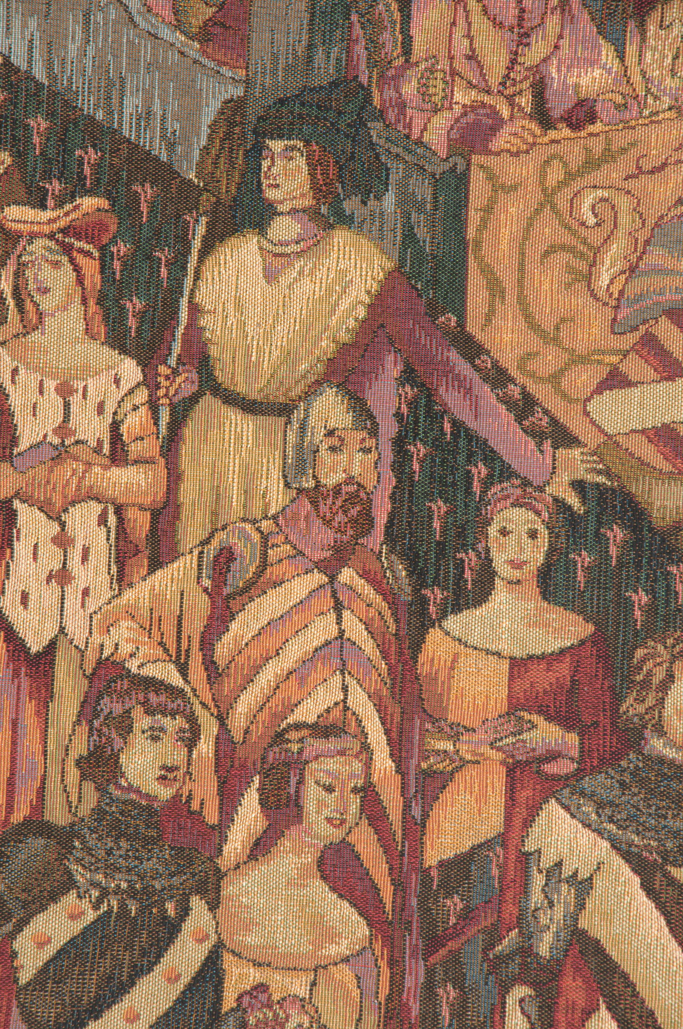 Jean-Paul Laurens Le Tournai Medieval Tapestry Wall Hanging 58 x 42 in Knights Tournament Jacquard Woven Decor