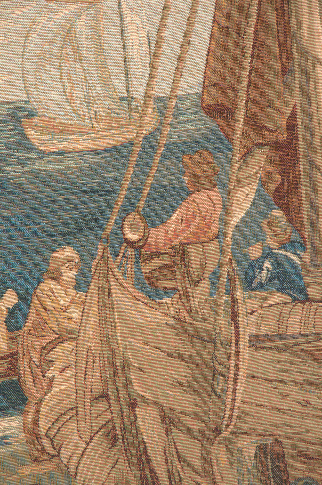 Return of Peche French Tapestry Wall Hanging 42x58 Inch Cotton Jacquard Woven Wall Tapestry