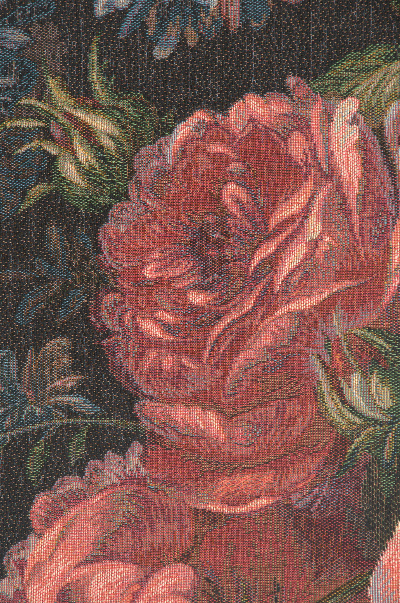 Roses French Tapestry Wall Hanging 28x28 Inch Cotton Jacquard Woven Wall Tapestry