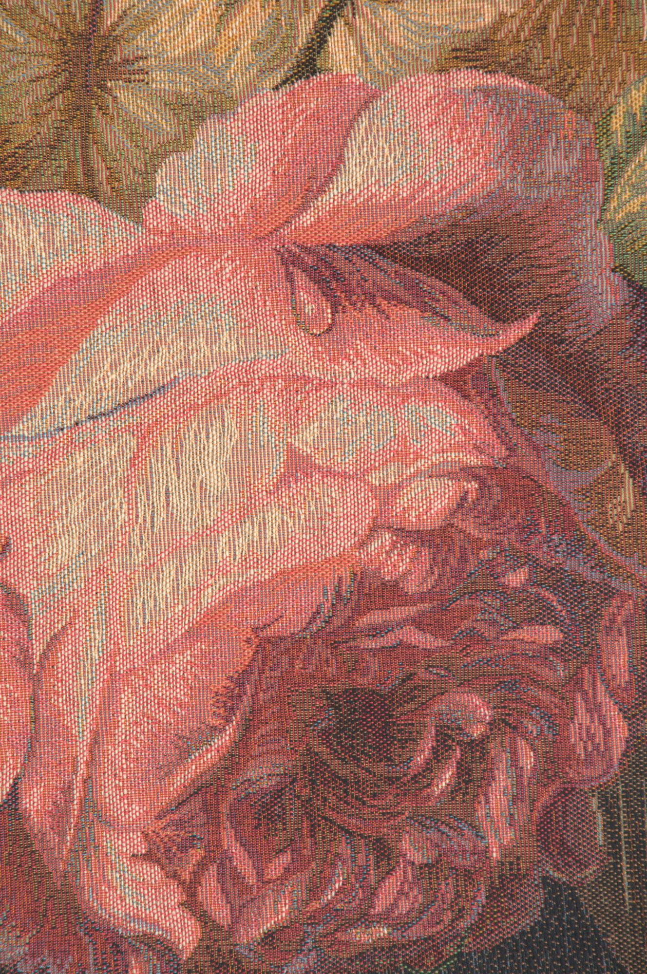 Roses French Tapestry Wall Hanging 28x28 Inch Cotton Jacquard Woven Wall Tapestry