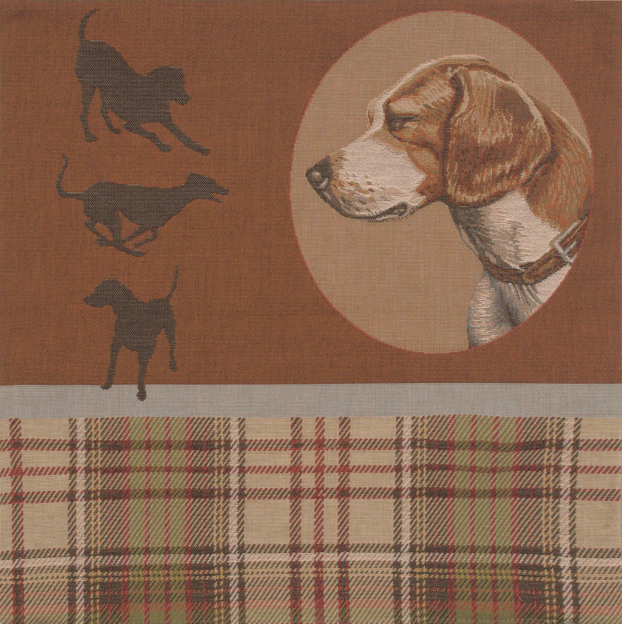 Alexandre Francois Scottish Dogs Tapestry Pillow Cover 19x19 Inch Cotton Jacquard Woven Cushion Cover