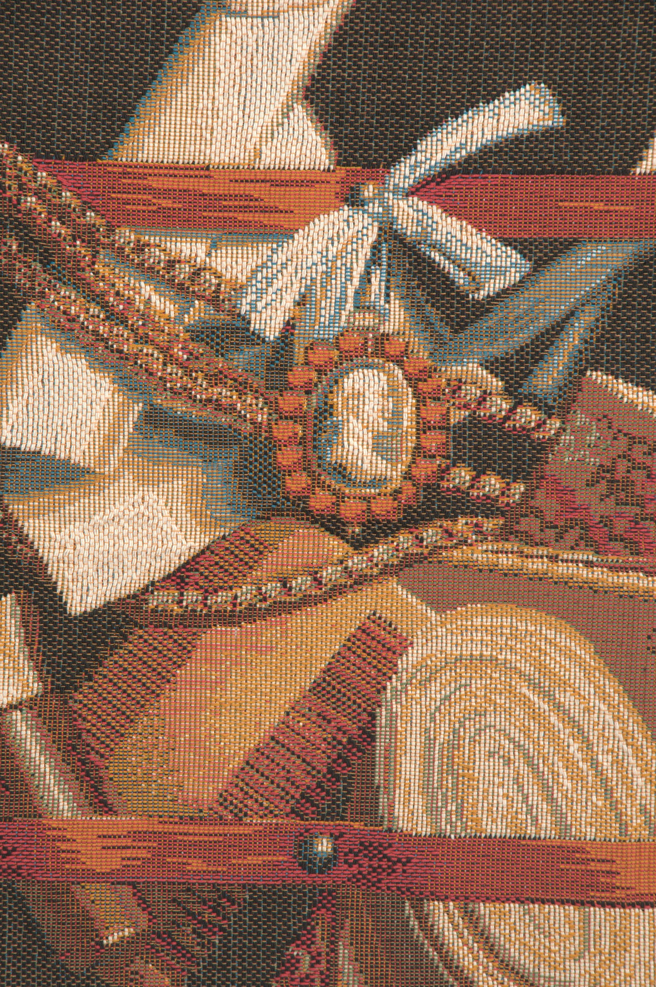 Edward Collier Office of Curiosities Tapestry Wall Hanging 19 x 26 in Still Life Jacquard Woven Decor