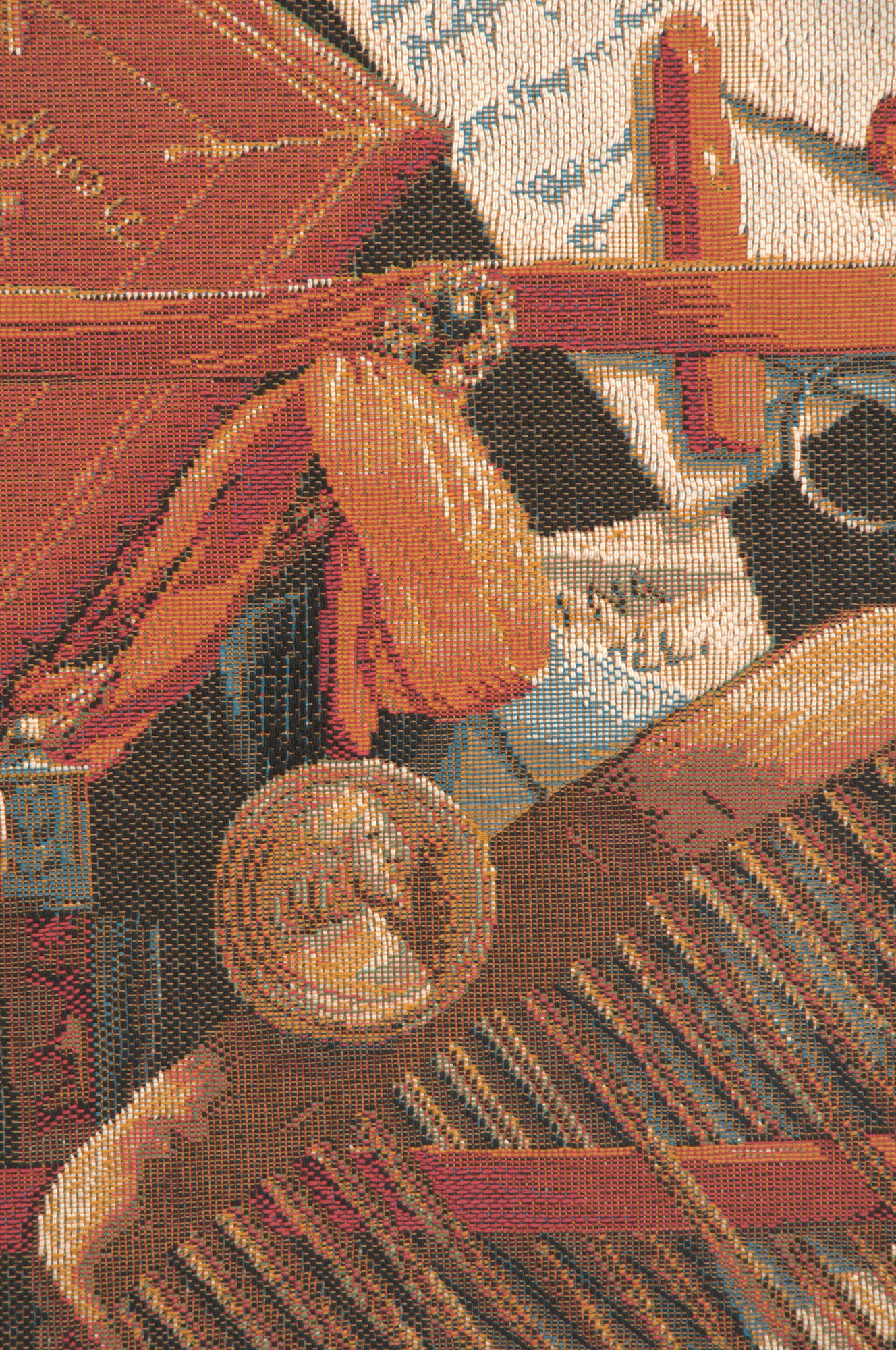 Edward Collier Office of Curiosities Tapestry Wall Hanging 19 x 26 in Still Life Jacquard Woven Decor