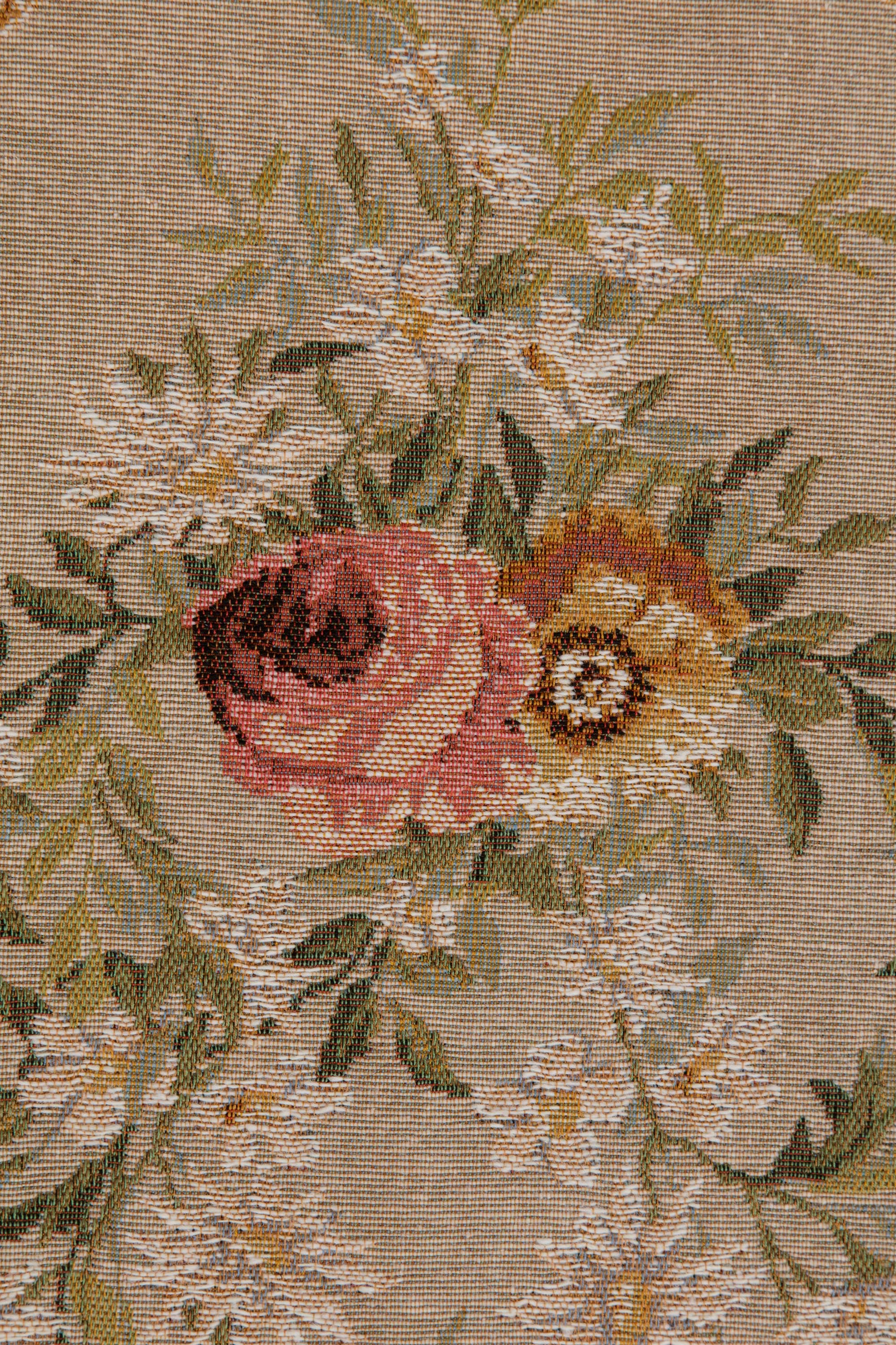 Aubusson Light I Large French Jacquard Woven Table Runner 71x14 Inch Traditional Decor