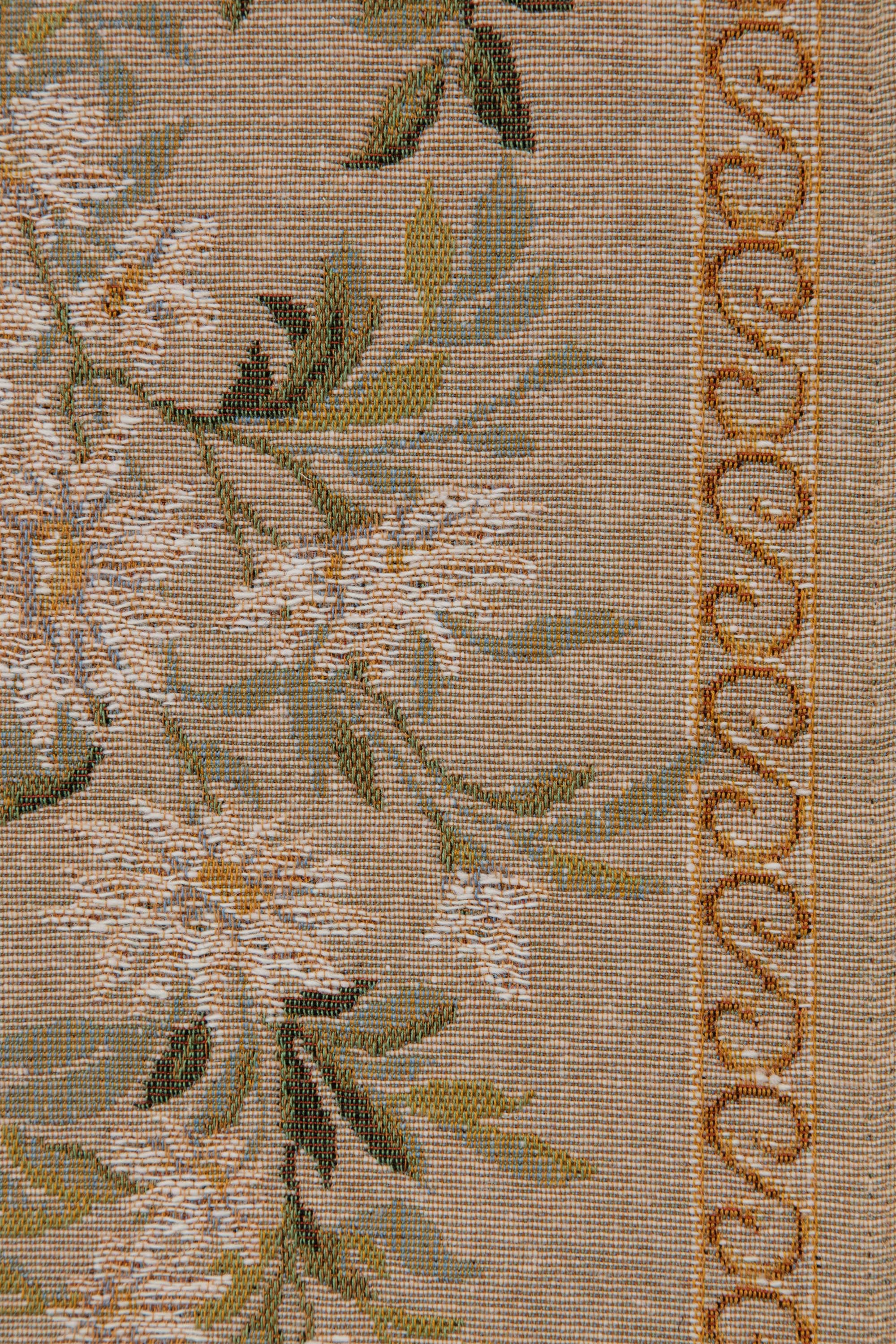 Aubusson Light I Large French Jacquard Woven Table Runner 71x14 Inch Traditional Decor
