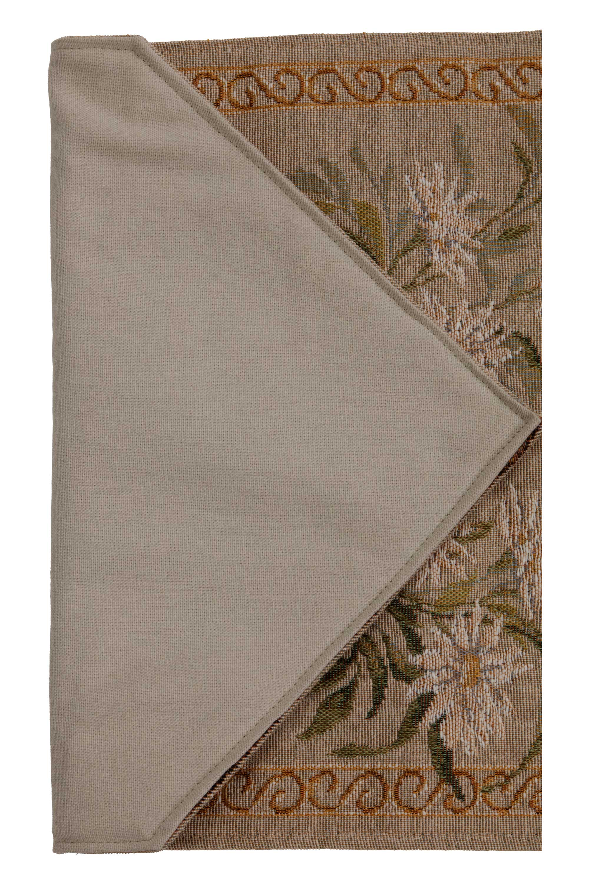Aubusson Light I Large French Jacquard Woven Table Runner 71x14 Inch Traditional Decor