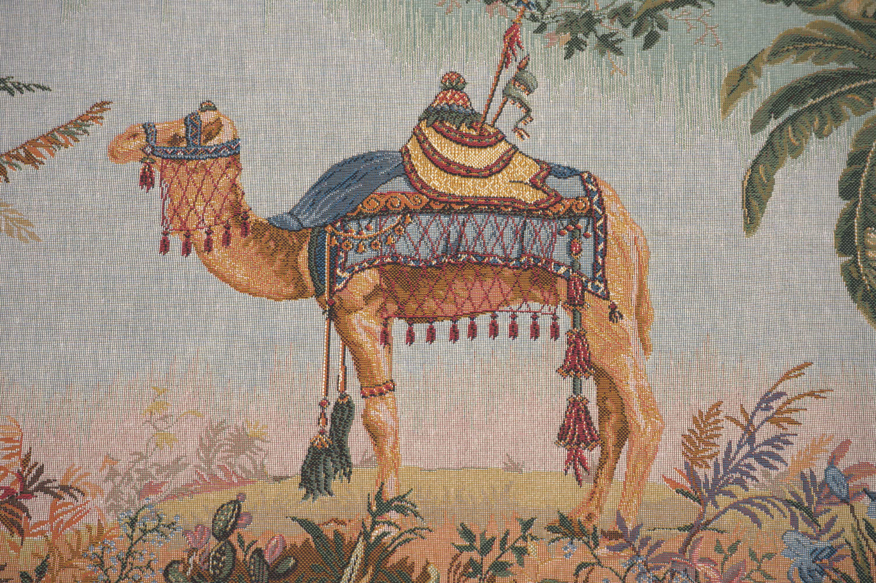 Jean-Baptiste Huet The Camel Vintage Tapestry Wall Hanging 25 x 32 in Jacquard Woven Animal Wall Art
