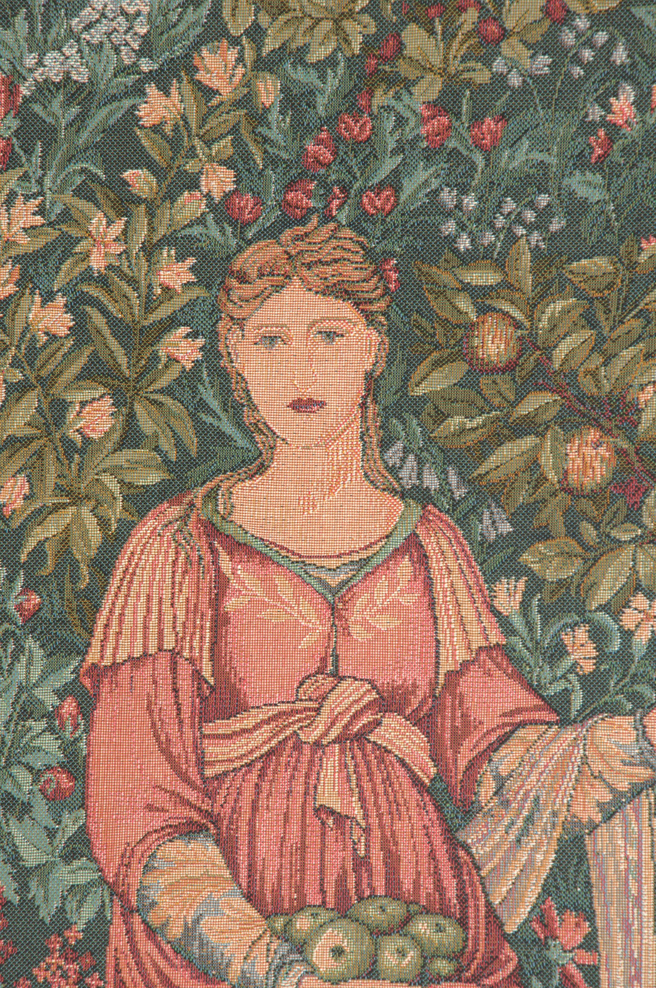 Edward Burne Jones Pomona Tapestry Wall Hanging 32 x 19 in Jacquard Woven Pre-Raphaelite Wall Art