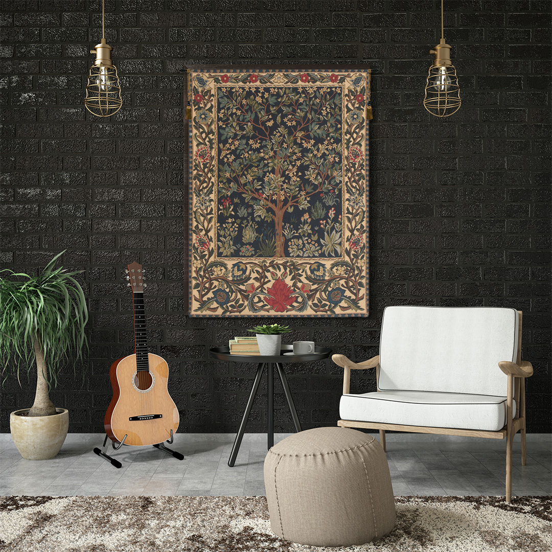 William Morris Tree of Life I Tapestry Wall Hanging 24 x 18 in
