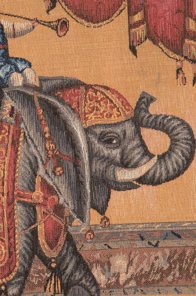 Decorative Grotesque Elephant Vintage Tapestry Wall Hanging 58 x 44 in Jacquard Woven Animal Wall Art