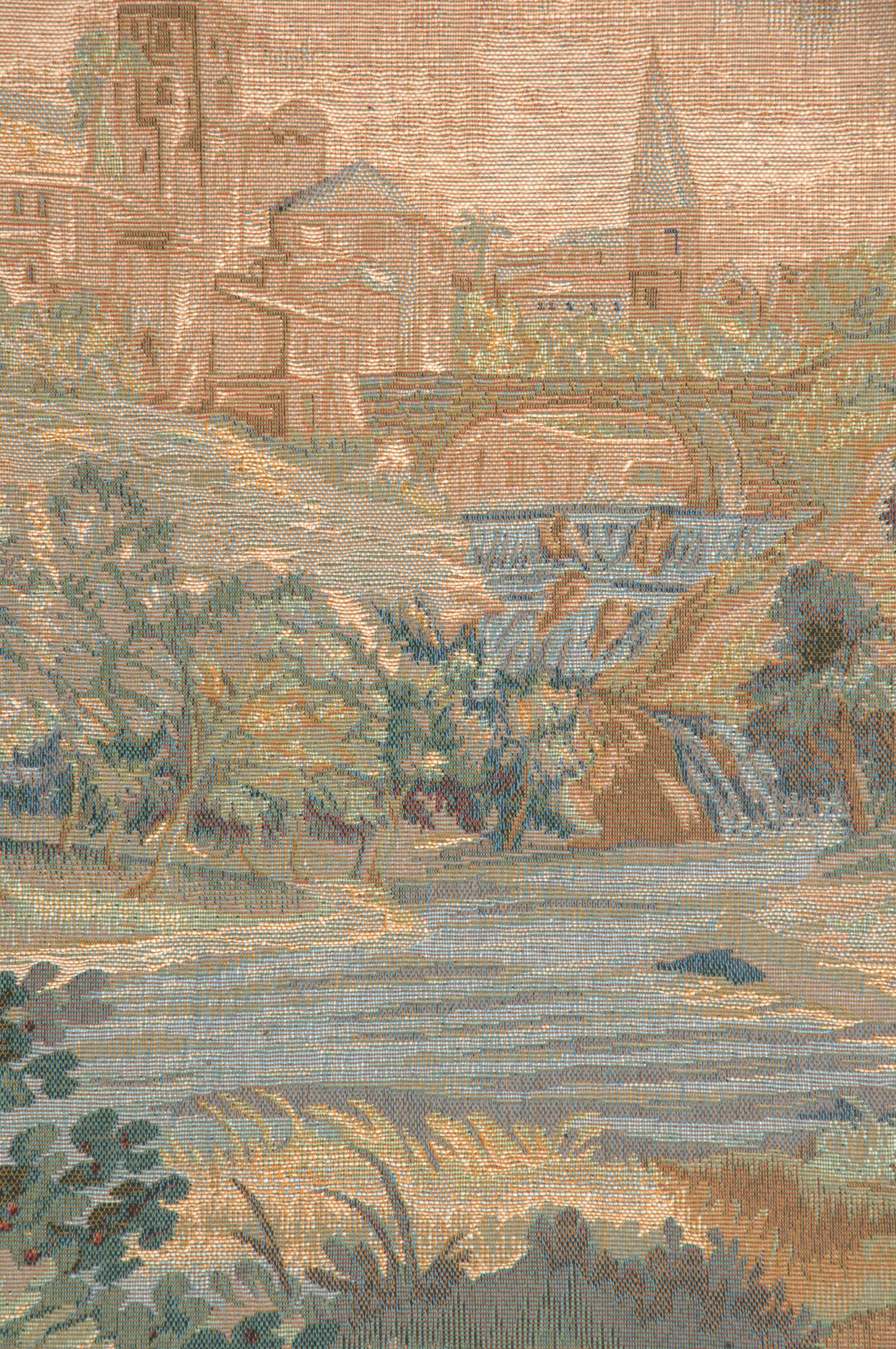 Portiere Cascade I Landscape Tapestry Wall Hanging 74 x 30 in Jacquard Woven Verdure Wall Art