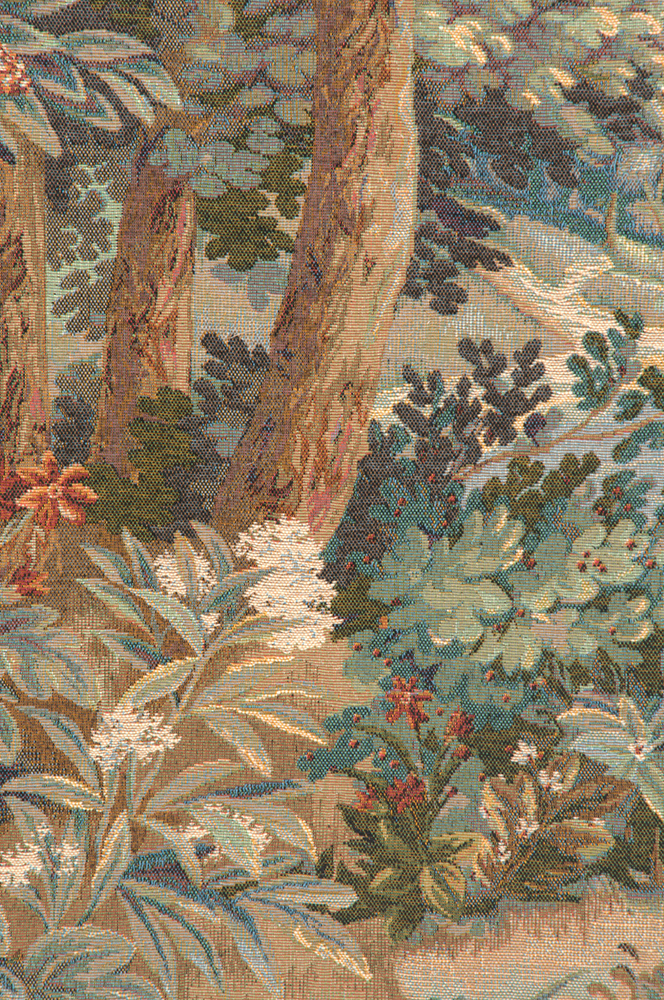 Verdure Cascade Landscape Tapestry Wall Hanging 58 x 58 in Jacquard Woven Woodland Wall Art