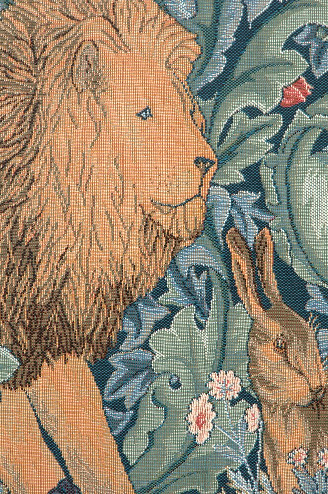 William Morris Lion I Tapestry Wall Hanging 19 x 33 in