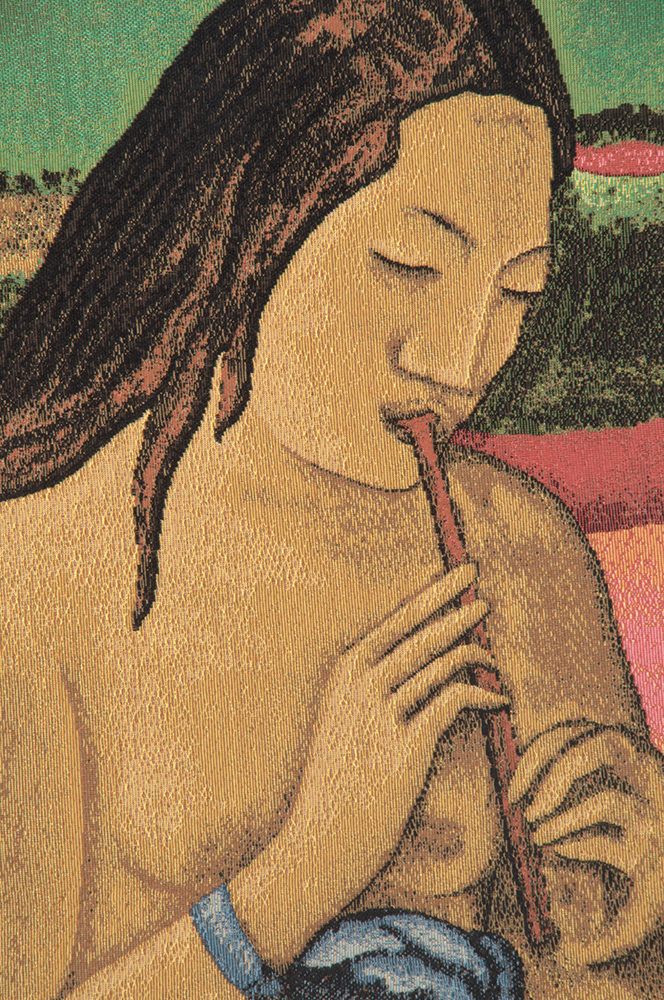 Paul Gauguin Joy Decorative Tapestry Wall Hanging 18 x 25 in Post Impressionist Fine Art Jacquard Woven Decor