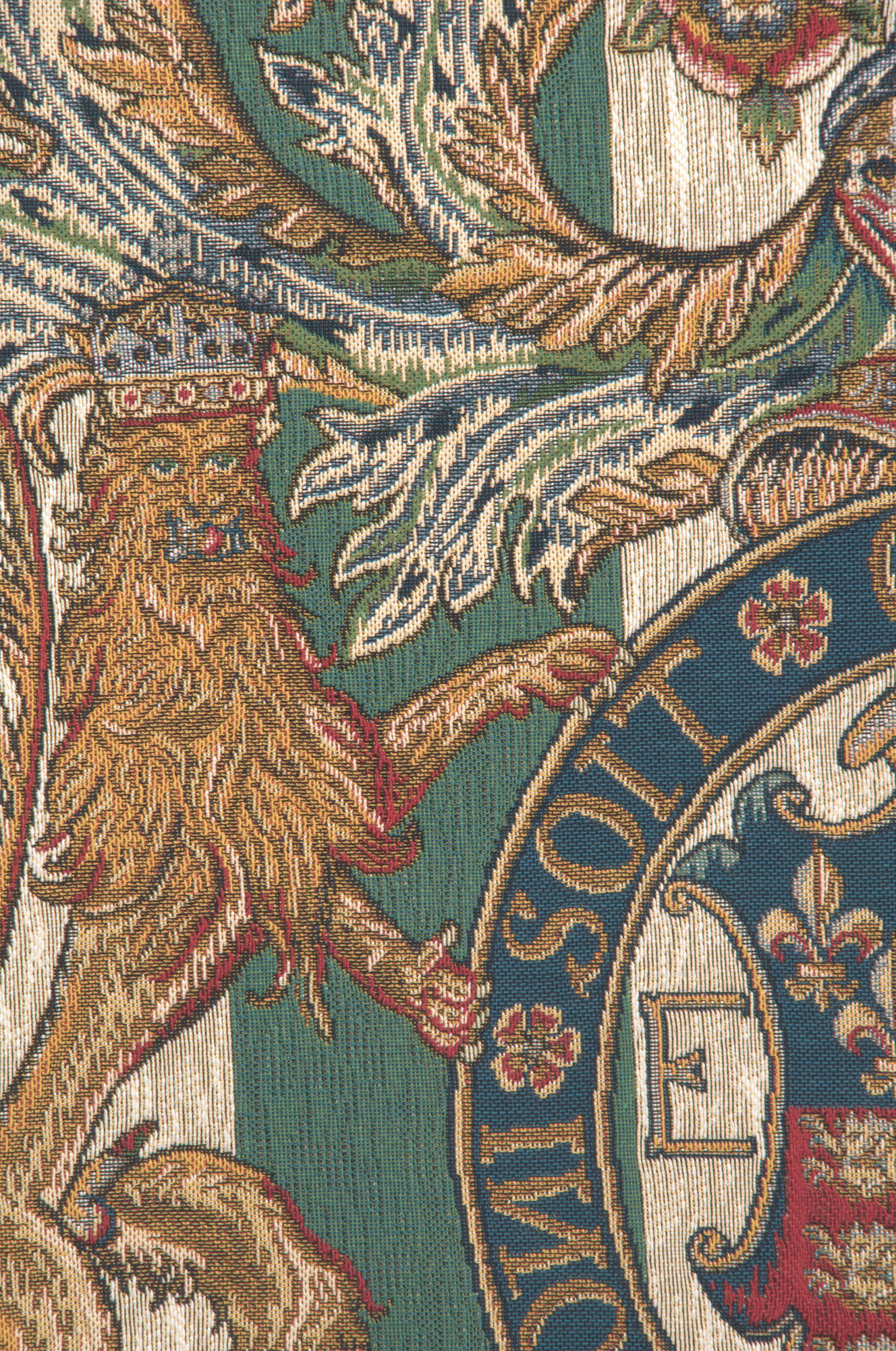 Royal Arms of England Tapestry Wall Hanging 27 x 31 in Jacquard Woven Heraldic Wall Art