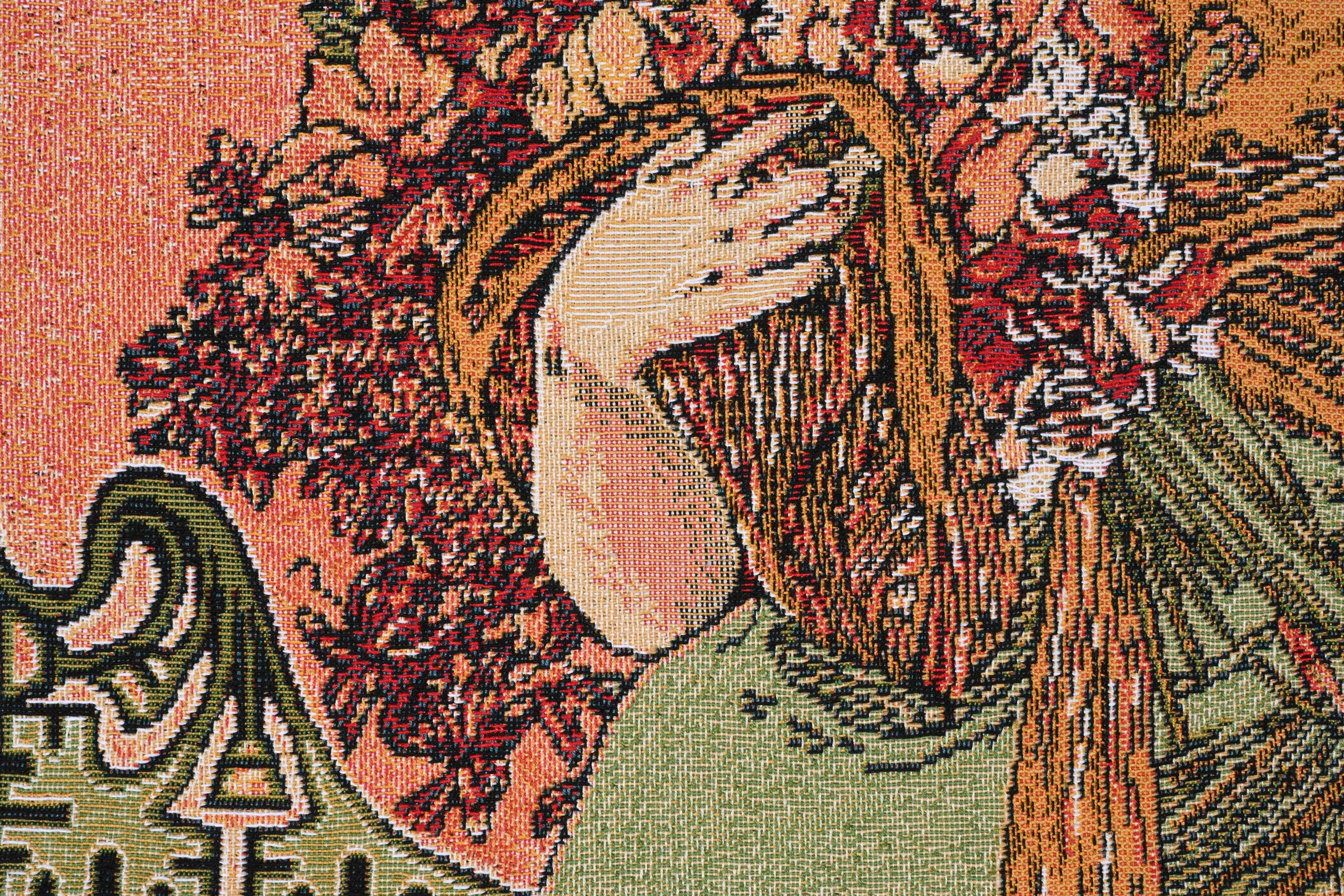 Alphonse Mucha Spring I Tapestry Pillow Cover 18x18 Inch Cotton Jacquard Woven Cushion Cover