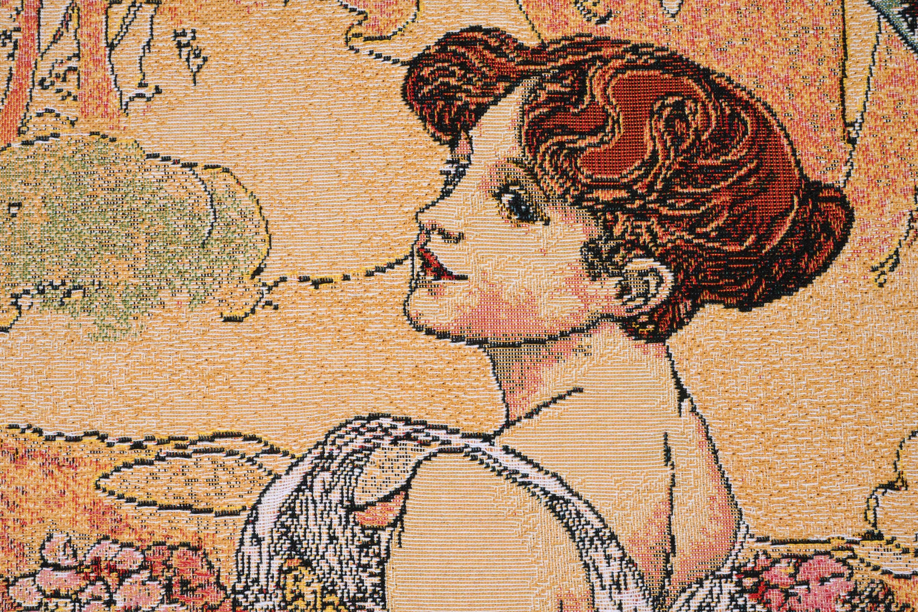 Alphonse Mucha Summer II Tapestry Pillow Cover 18x18 Inch Cotton Jacquard Woven Cushion Cover