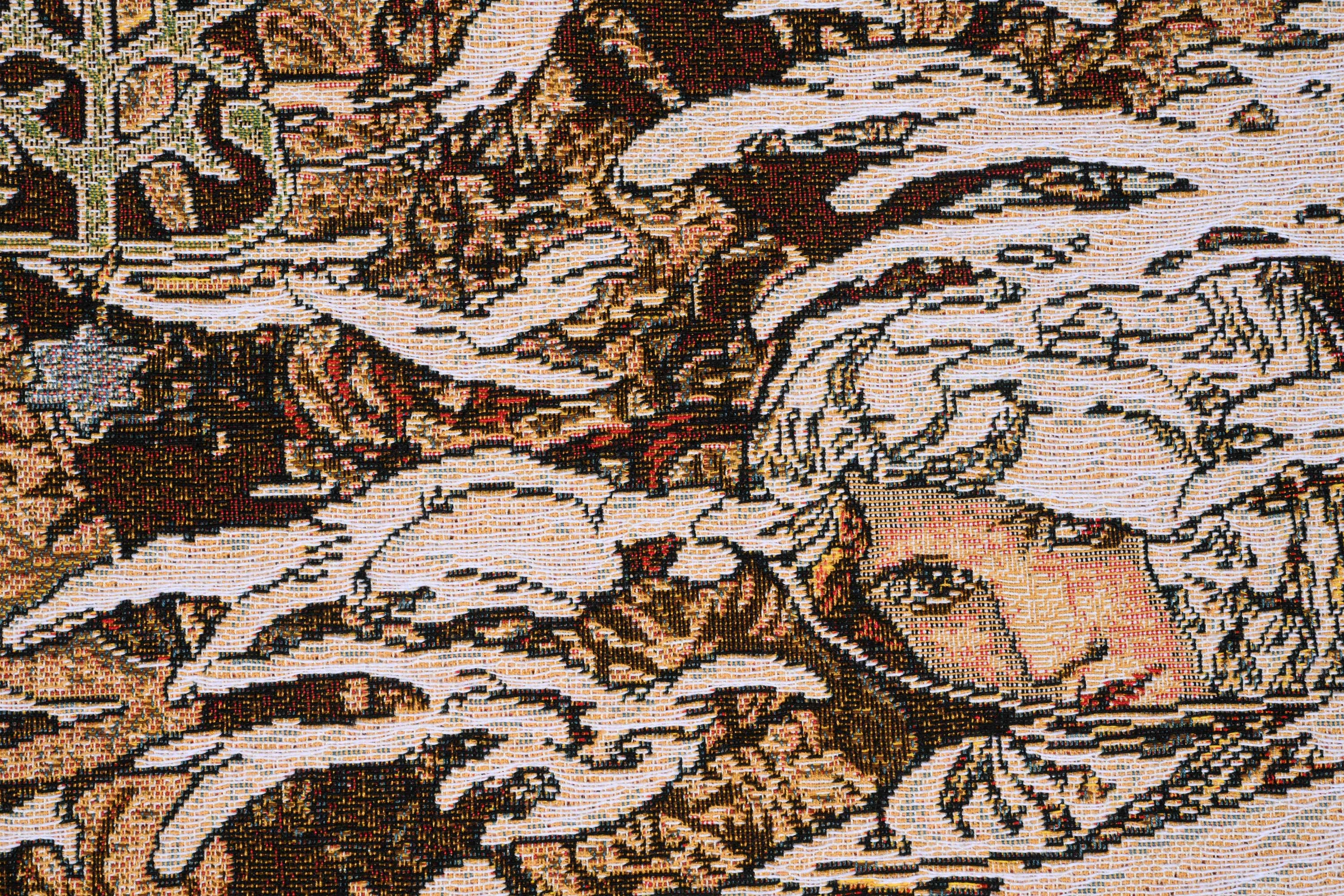 Alphonse Mucha Winter I Tapestry Pillow Cover 18x18 Inch Cotton Jacquard Woven Cushion Cover