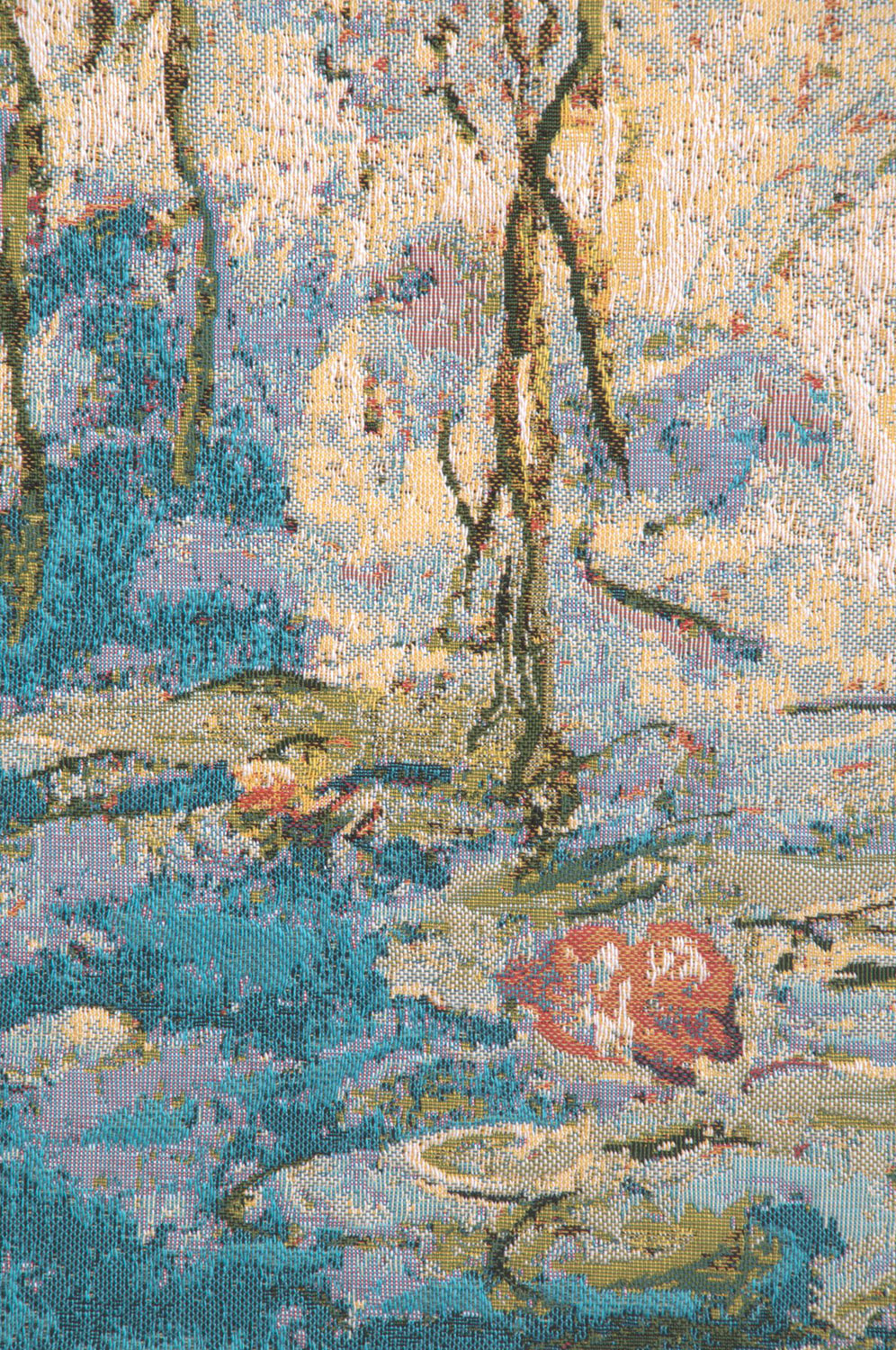 Water Lilies Les Nympheas Belgian Tapestry Wall Hanging 35x55 Inch Cotton Jacquard Woven Wall Tapestry
