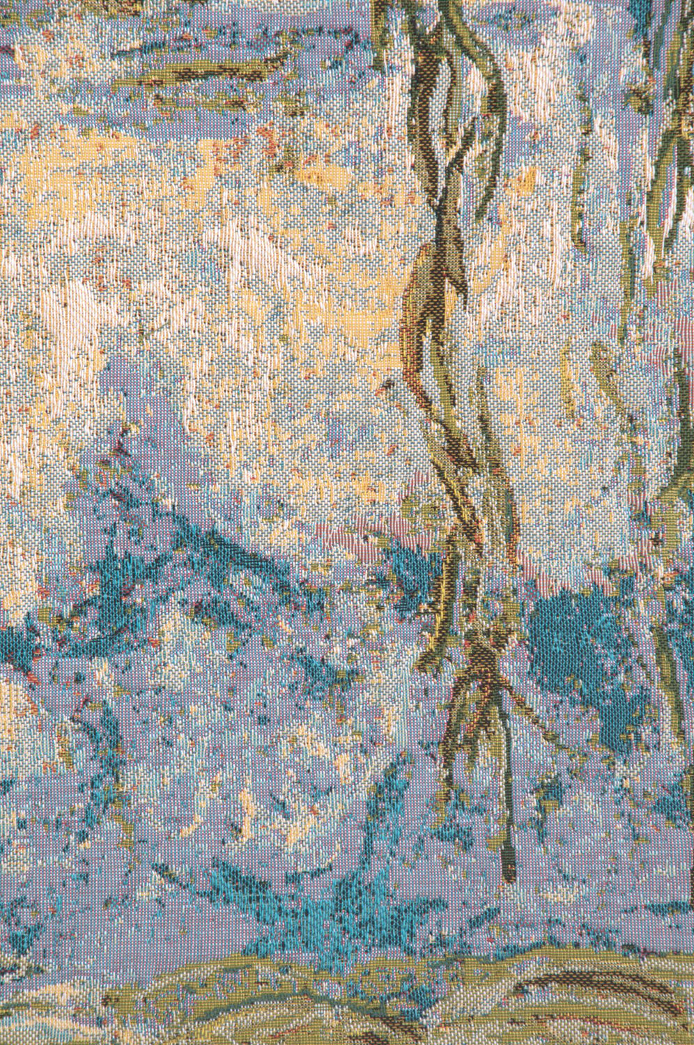 Water Lilies Les Nympheas Belgian Tapestry Wall Hanging 35x55 Inch Cotton Jacquard Woven Wall Tapestry