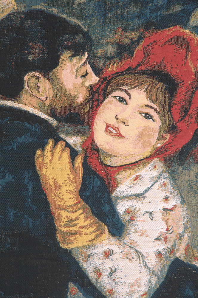 Dance In The Country By Renoir European Tapestry 54 x 28 in French Impressionist Jacquard Woven Wall Art