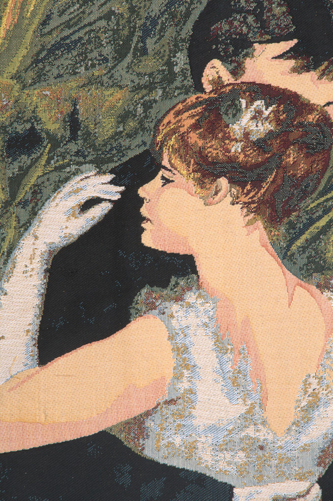Auguste Renoir Dance In The City Decorative Tapestry Wall Hanging 36 x 19 French Impressionist Woven Art