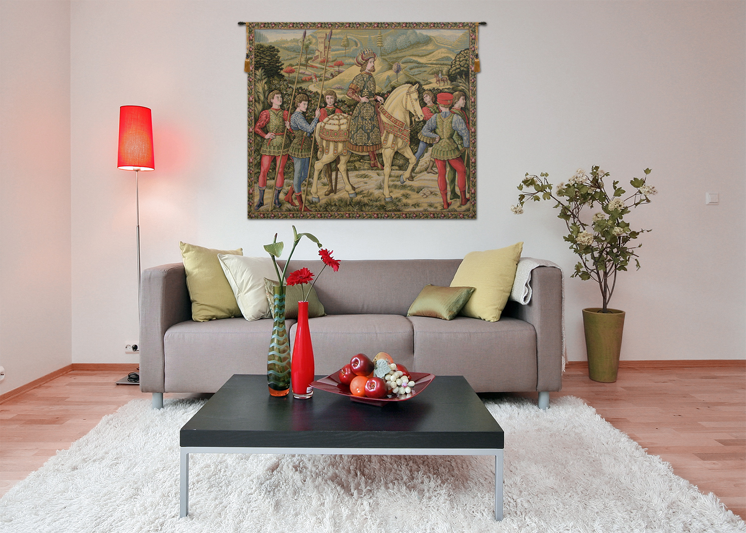 Benozzo Gozzoli John Palaelogus Renaissance Tapestry Wall Hanging 24 x 30 Historical Jacquard Woven Wall Art