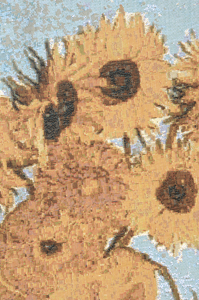 Vincent Van Gogh Sunflowers Vintage Tapestry Wall Hanging 25 x 18 in Floral Fine Art Woven Wall Decor