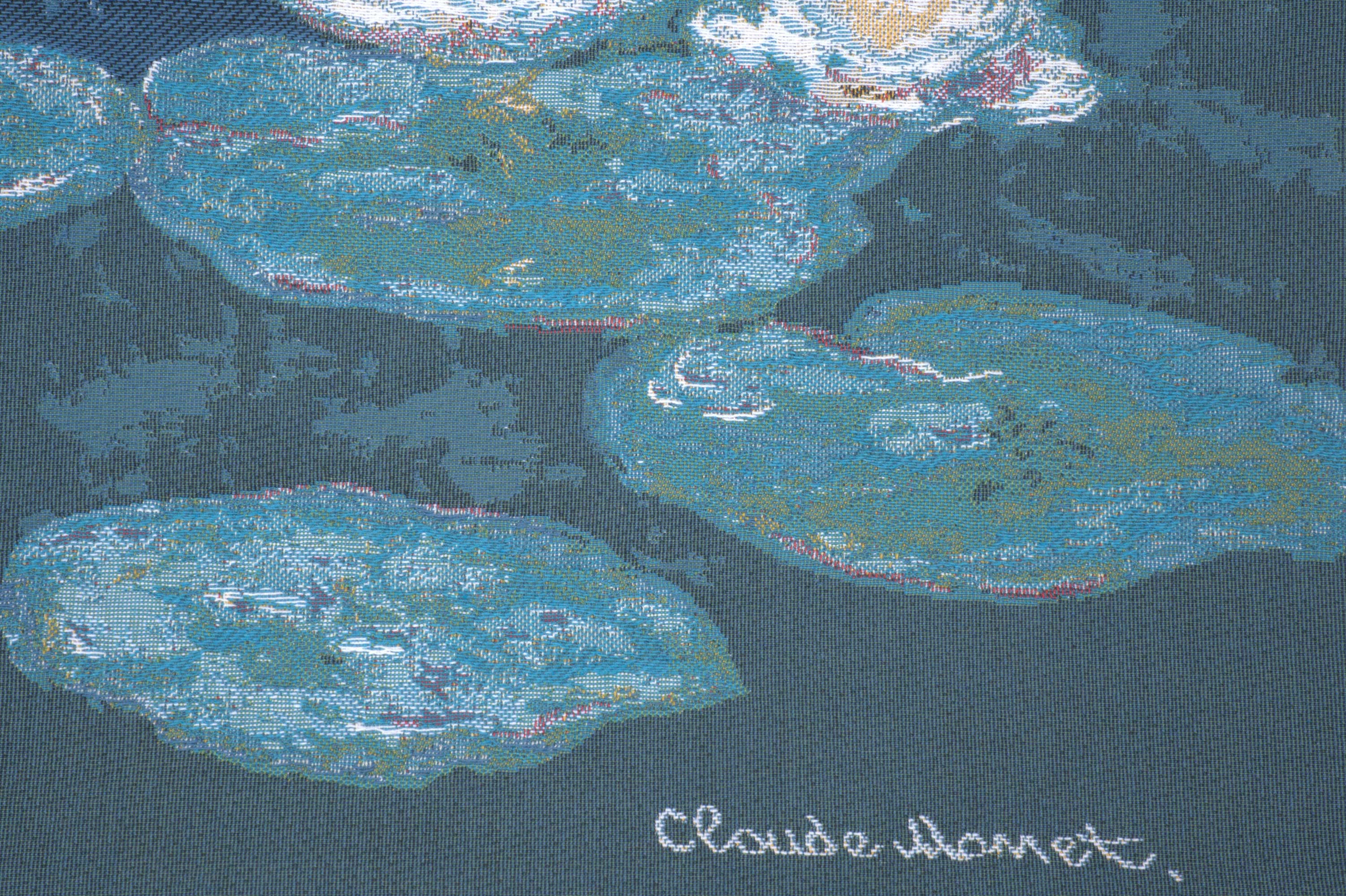 Claude Monet Lily Pads Tapestry Pillow Cover 18x18 Inch Cotton Jacquard Woven Cushion Cover