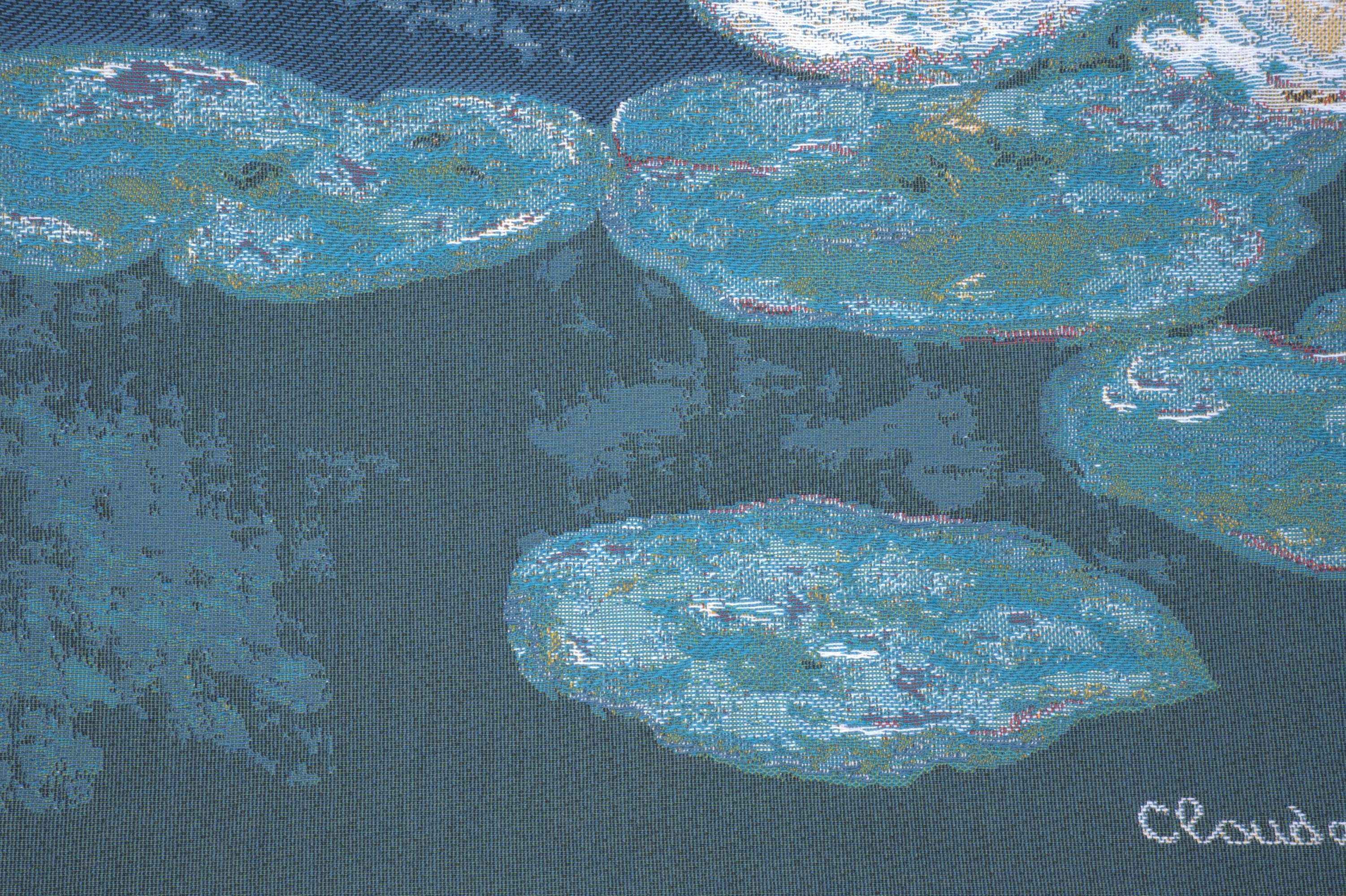 Claude Monet Lily Pads Tapestry Pillow Cover 18x18 Inch Cotton Jacquard Woven Cushion Cover
