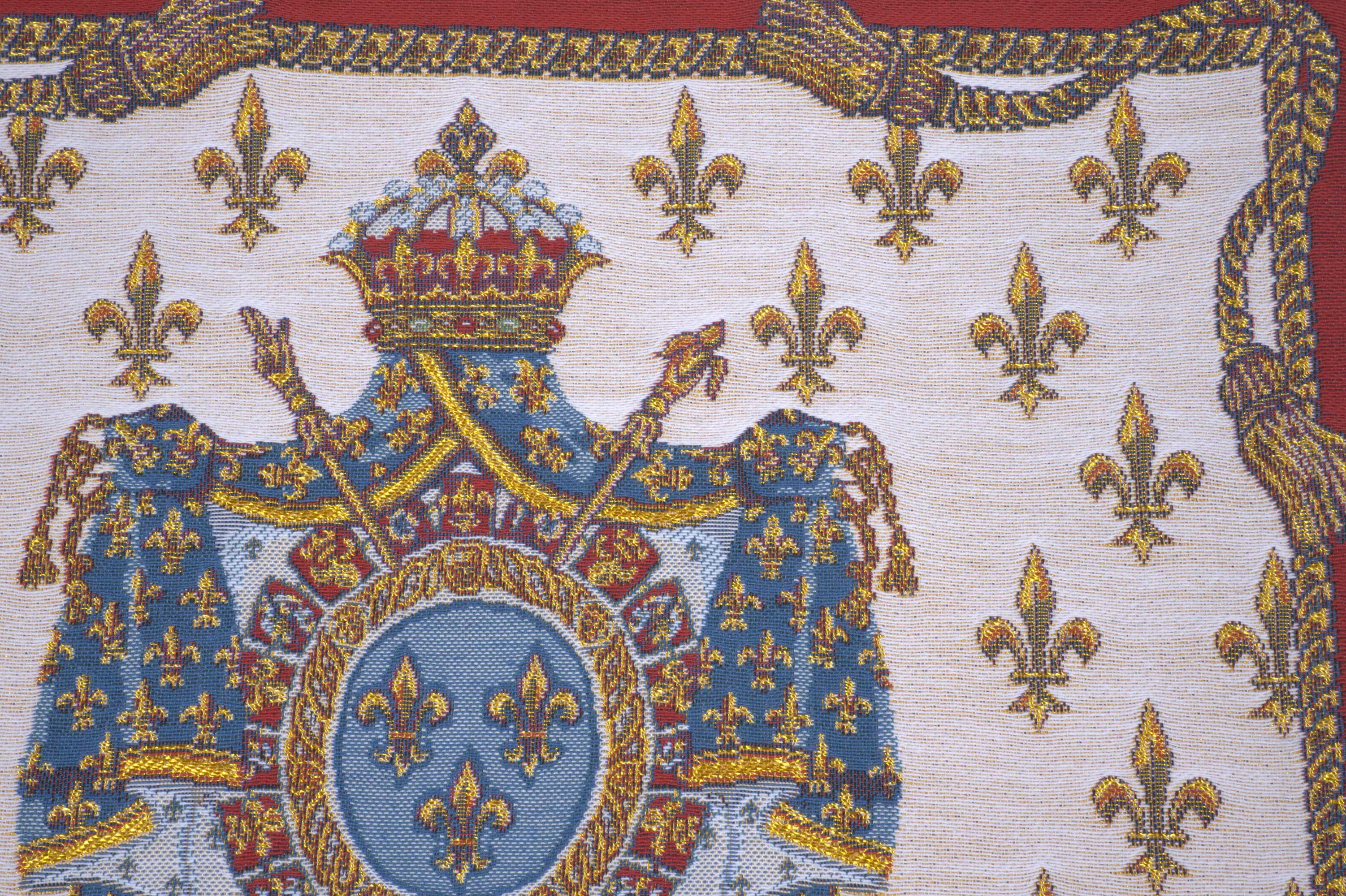 Vintage Blason Royal Tapestry Pillow Cover 18x18 Inch Cotton Jacquard Woven Cushion Cover