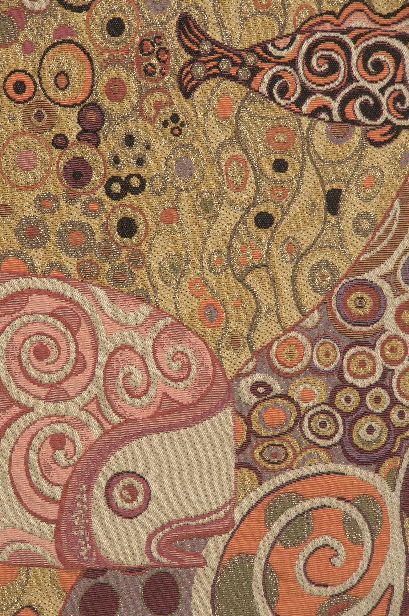 Gustav Klimt Sleeping Danae Vintage Tapestry Wall Hanging 25 x 60 in Art Nouveau Jacquard Woven Wall Art