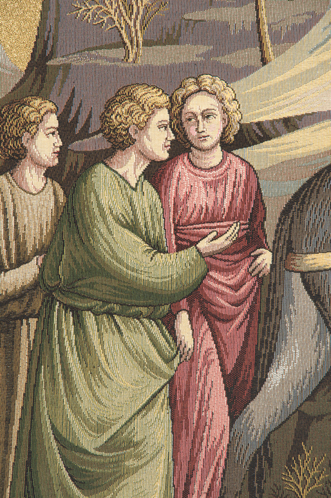 Giotto di Bondone Flight into Egypt Religious Tapestry Wall Hanging 36 x 50 Renaissance Christian Woven Wall Art