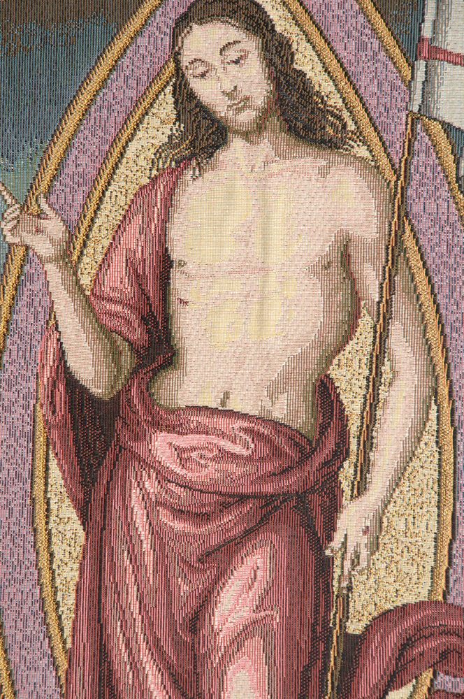 Pietro Perugino Resurrection Tapestry Wall Hanging 36 x 25 in Renaissance Religious Christian Jacquard Woven Wall Art