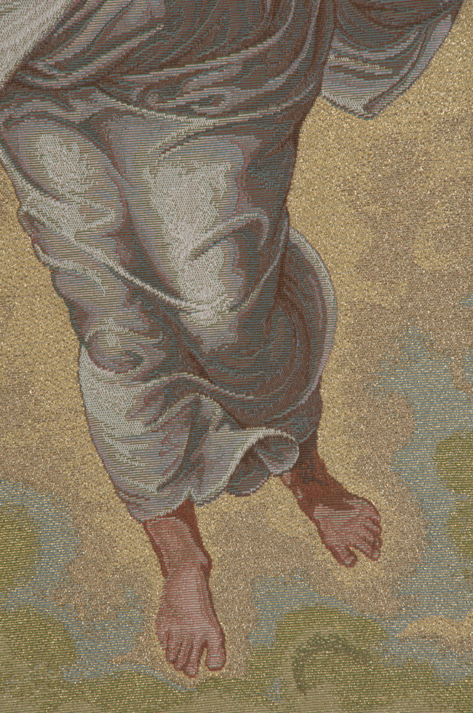 Raphael Transfiguration of Jesus Vintage Tapestry Wall Hanging 25 x 18 in Renaissance Christian Jacquard Woven Art
