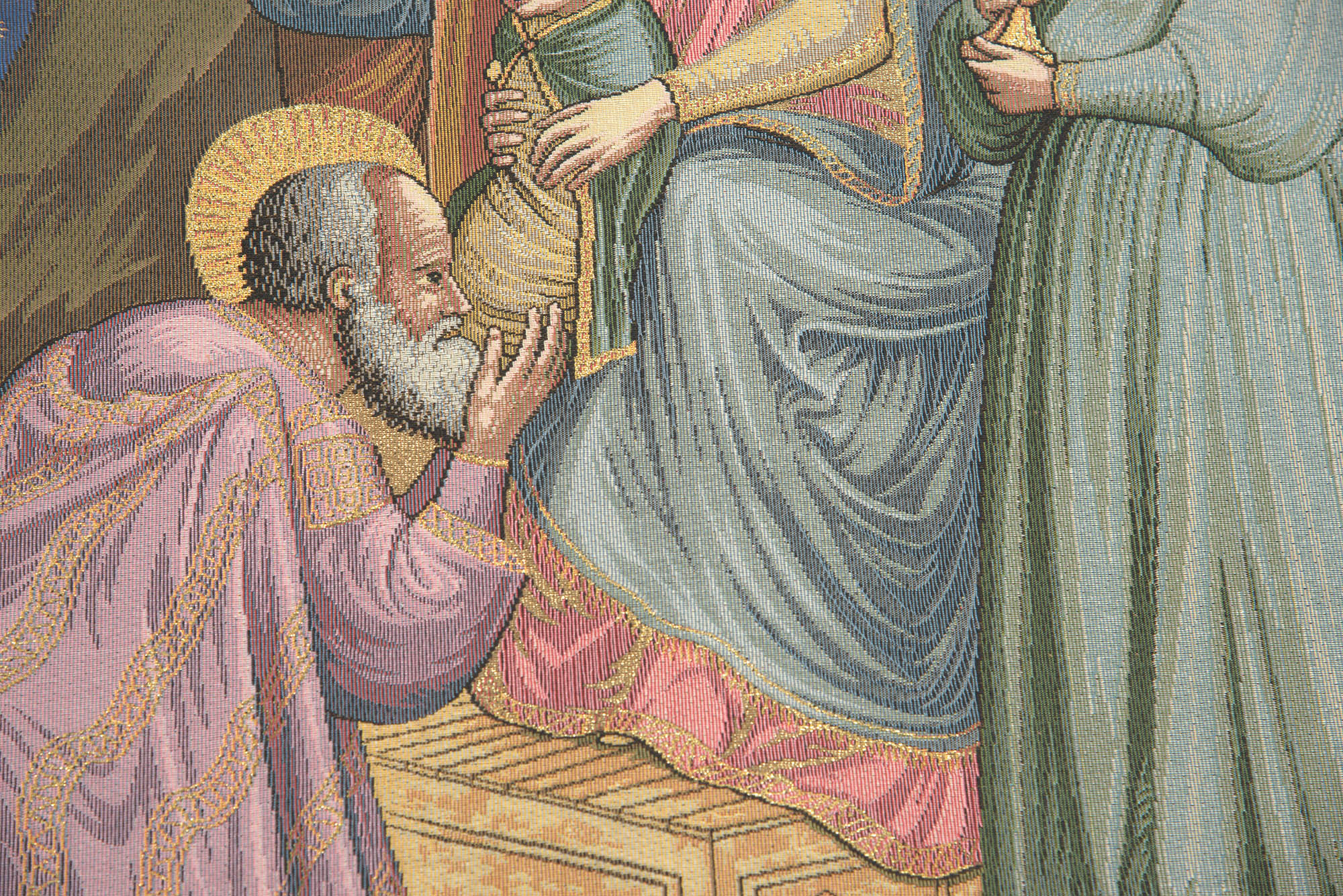 Giotto di Bondone Adoration Religious Tapestry Wall Hanging 36 x 50 in Renaissance Christian Jacquard Woven Art